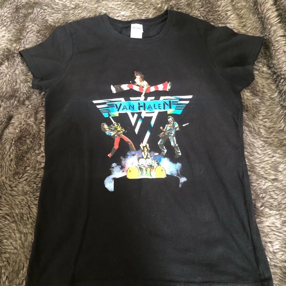 Van Halen Gildan Black Short Sleeve Tee Retro Graphic L